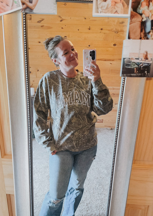 Camo Mama Embroidered Sweatshirt