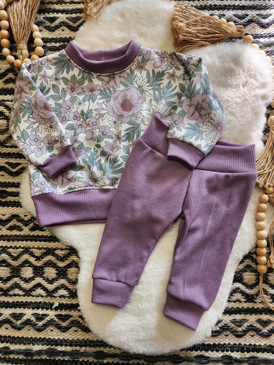 Plum and Sage Floral Set