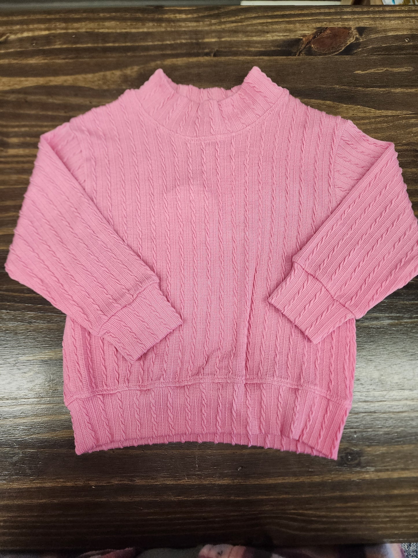 Pink Mock Turtle Neck