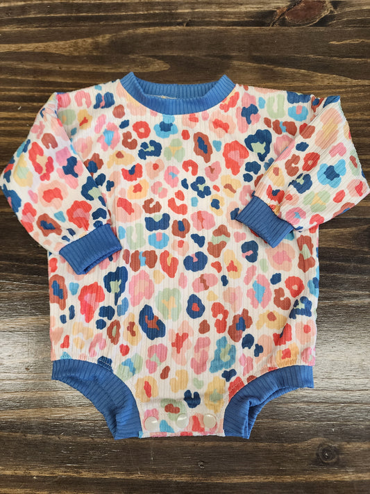 Colorful Cheetah Bubble Romper