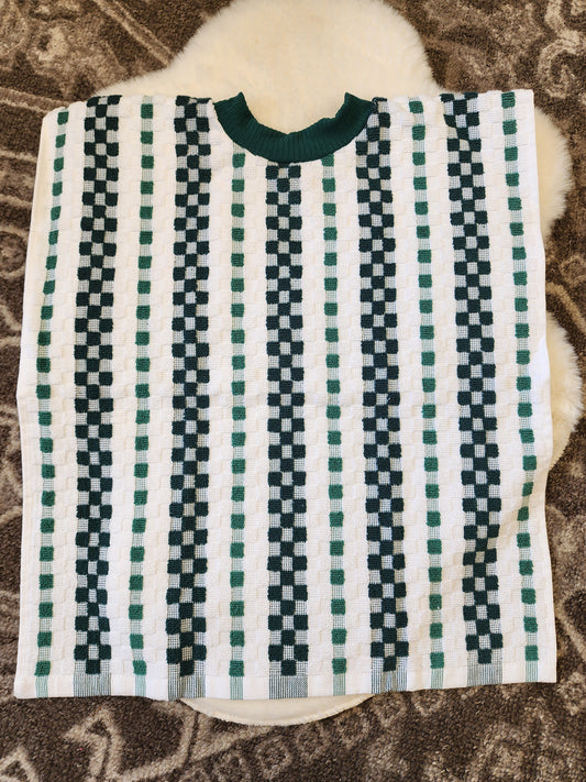 Green Stripe Towel Bib