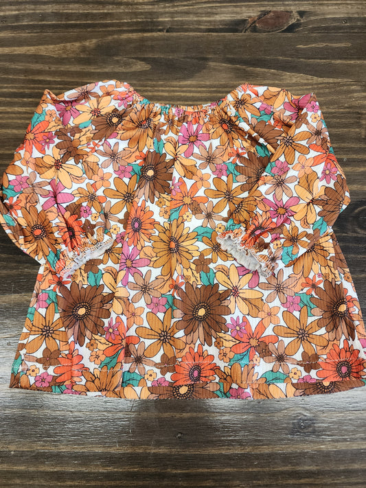 Flower Peasant Top