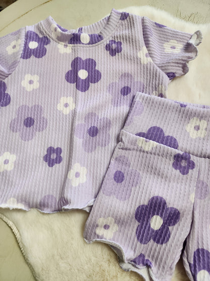 Purple Flower Urban Rib Set
