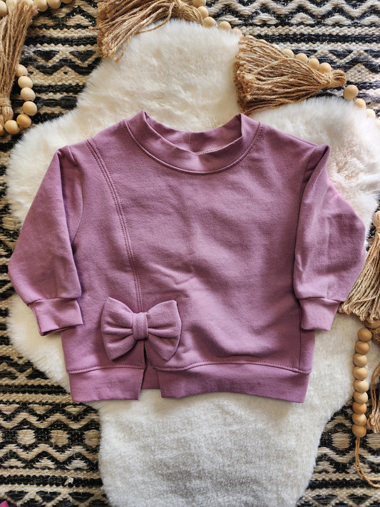 Purple Bow Sweatshirt