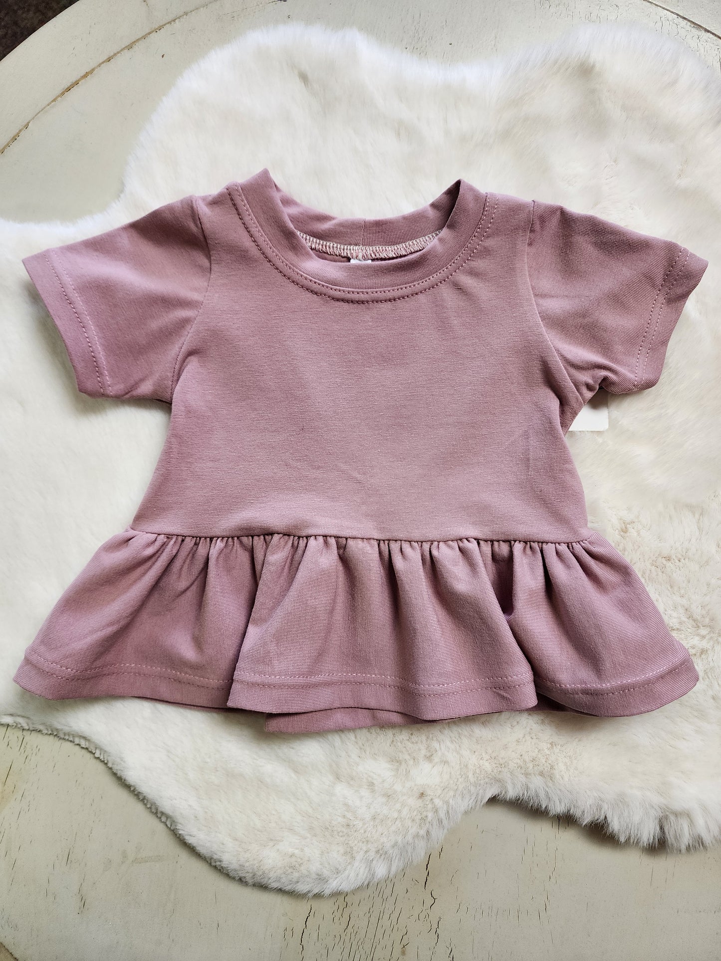 Mauve Peplum Top