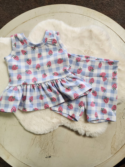 Strawberry Plaid Set 🍓