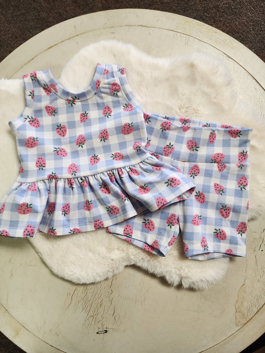 Strawberry Plaid Set 🍓