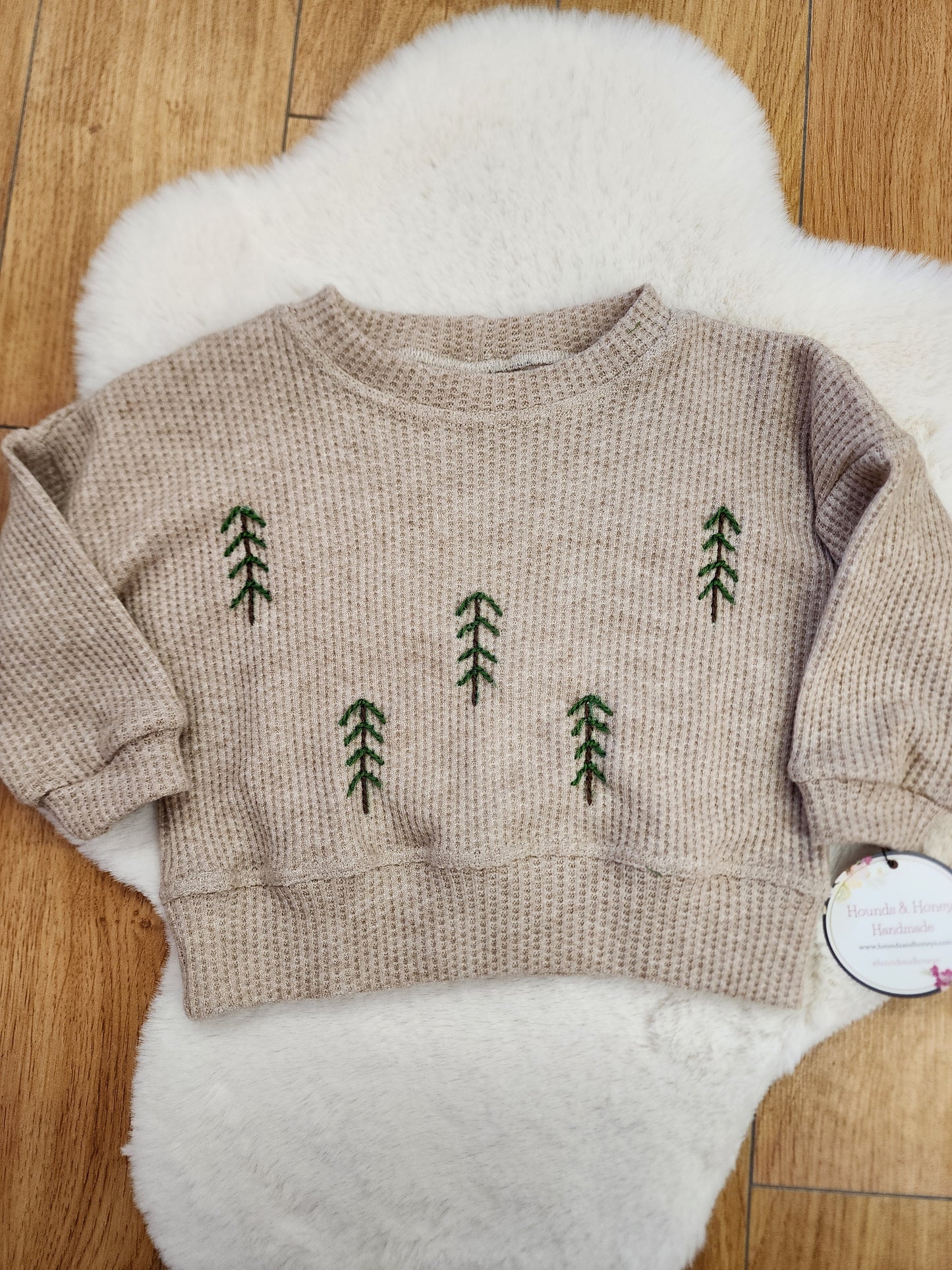 Embroidered Tree Sweater