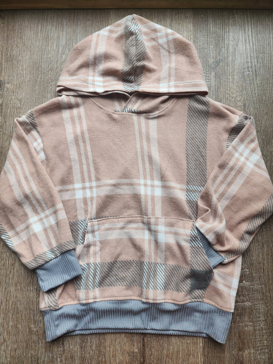 Taupe Plaid Hoodie