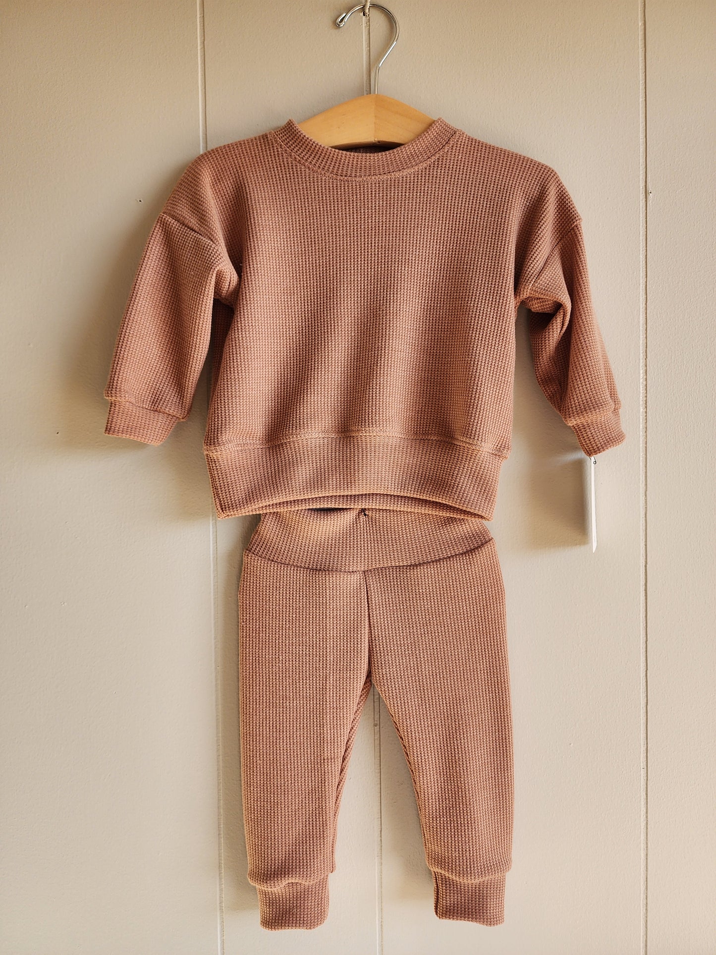 Tan Soft Thermal Knit Set