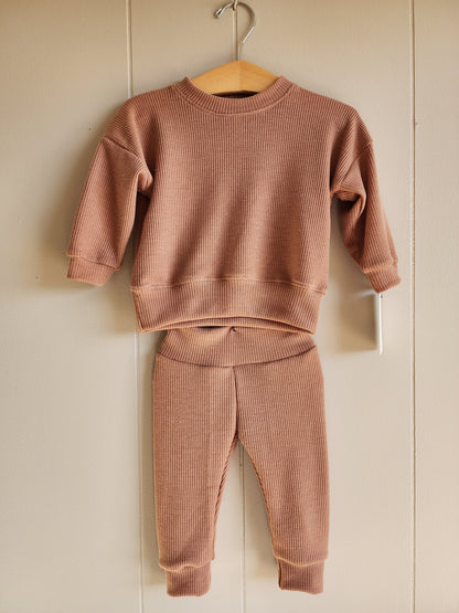 Tan Soft Thermal Knit Set