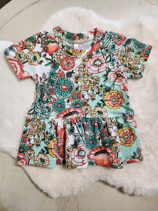 Flower Peplum Top