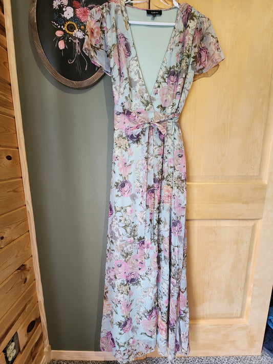 Floral wrap dress