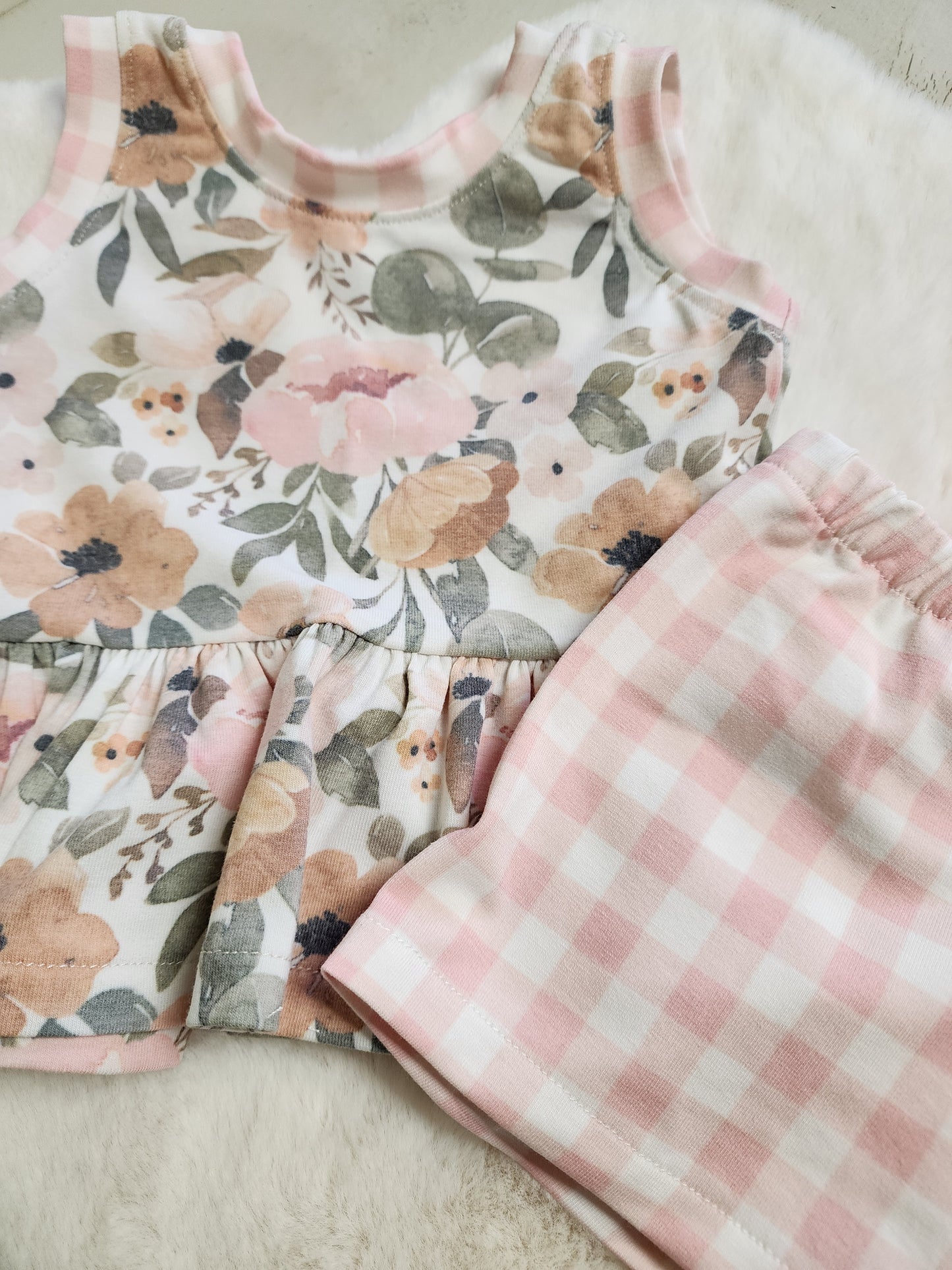 Floral and Gingham Set