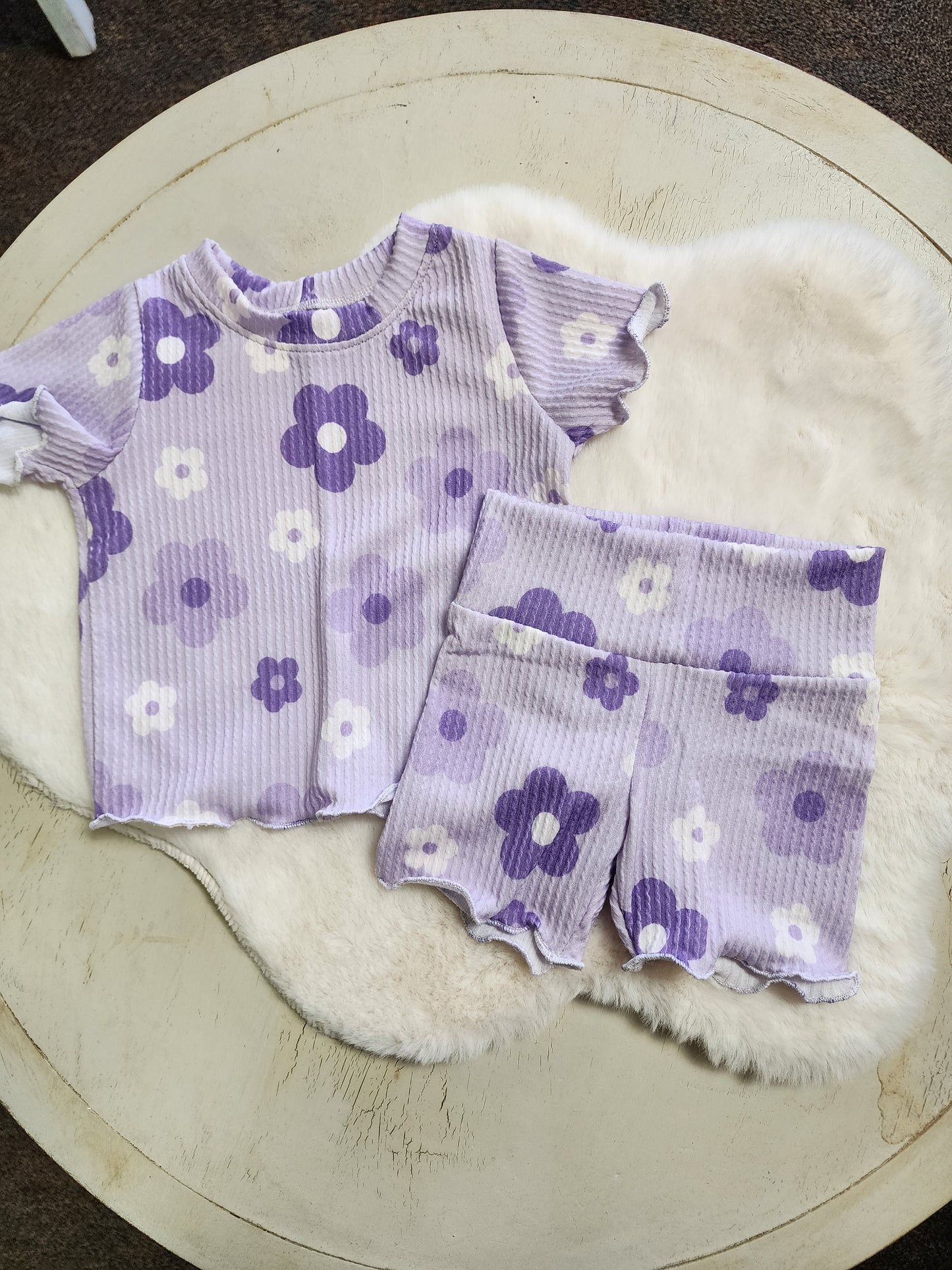 Purple Flower Urban Rib Set