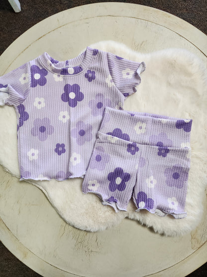 Purple Flower Urban Rib Set