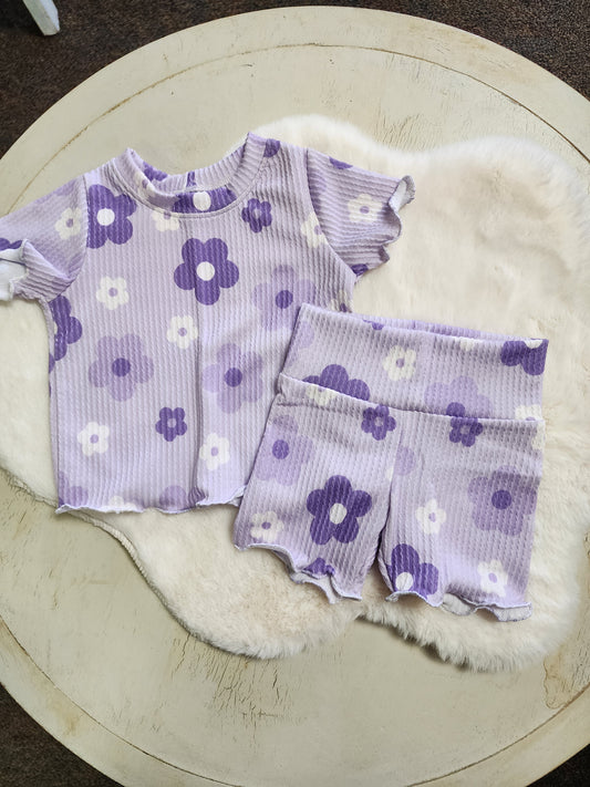 Purple Flower Urban Rib Set