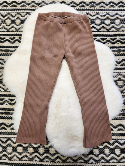 Mocha Ribbed Knit Legging