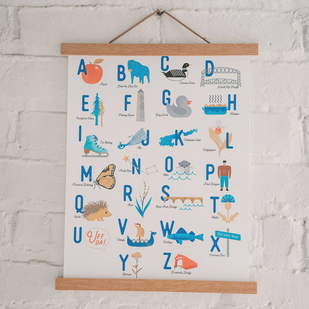 Minnesota alphabet art print