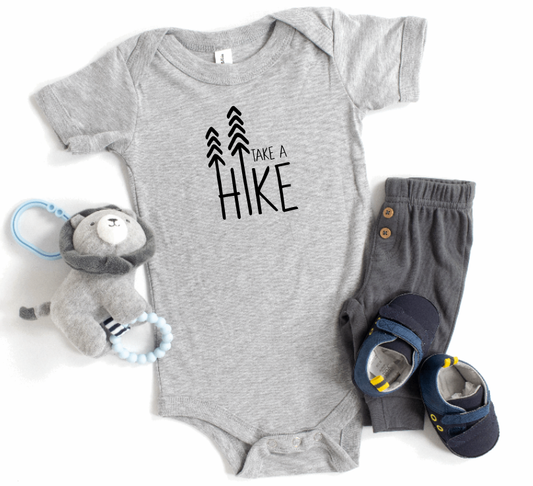 Take a Hike Baby Body Suit Bella Canvas