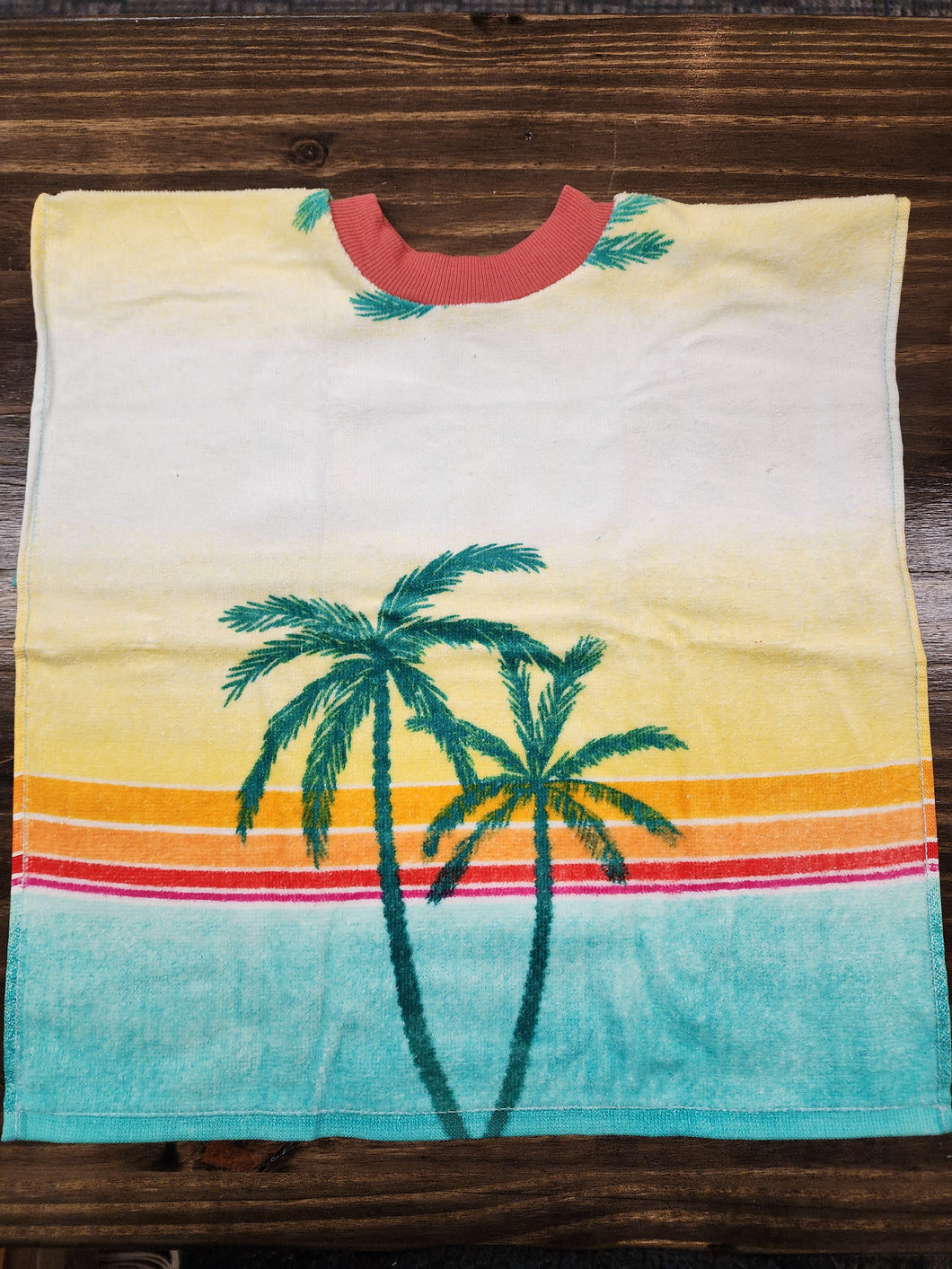 Sunset Palm Towel Bib