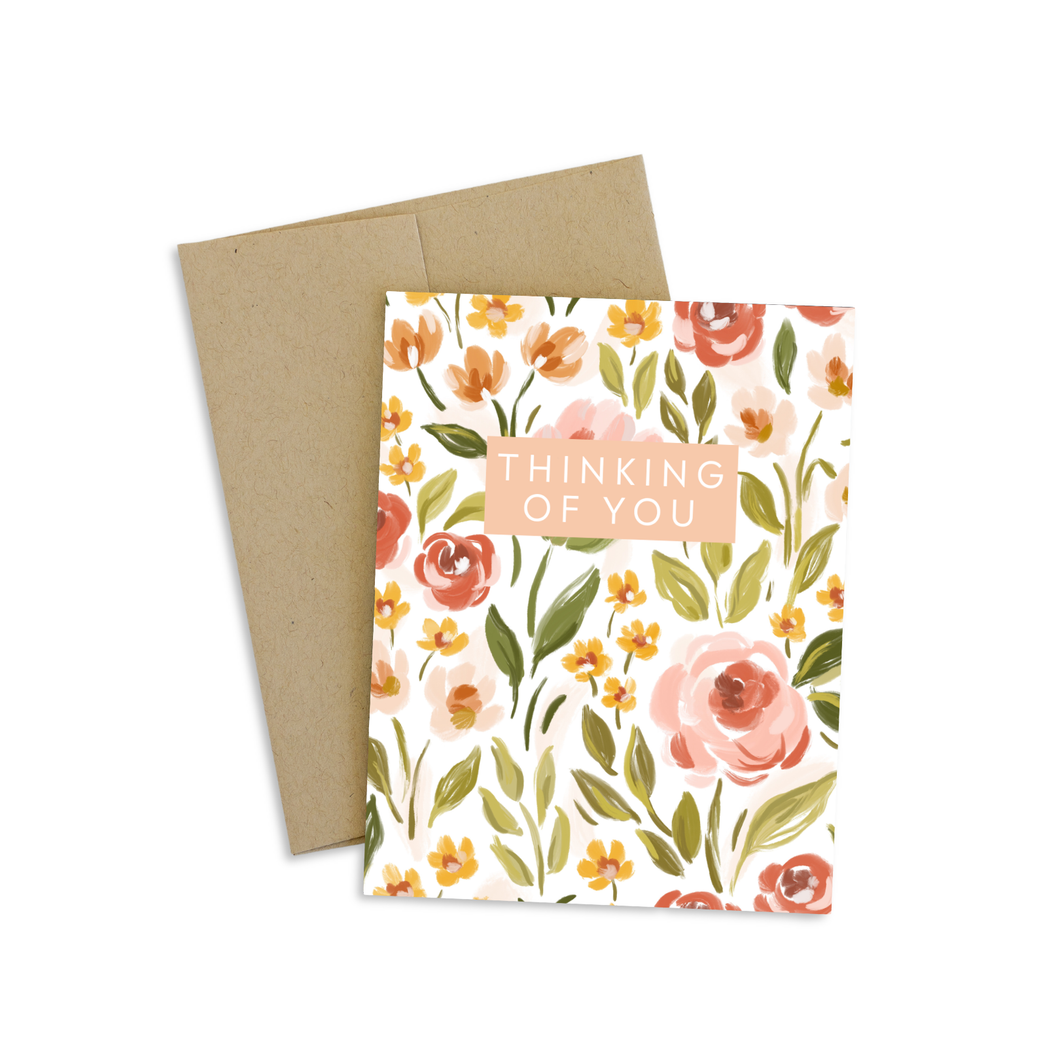 Spring Garden Thinking Of You Greeting Card