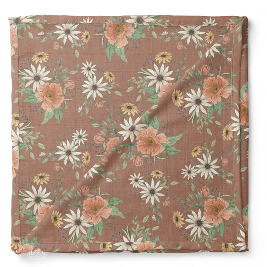 Muslin Swaddle Baby Blanket – Spring Blossom
