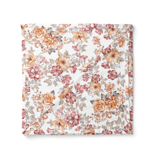 Muslin Swaddle Baby Blanket – Sunset Floral
