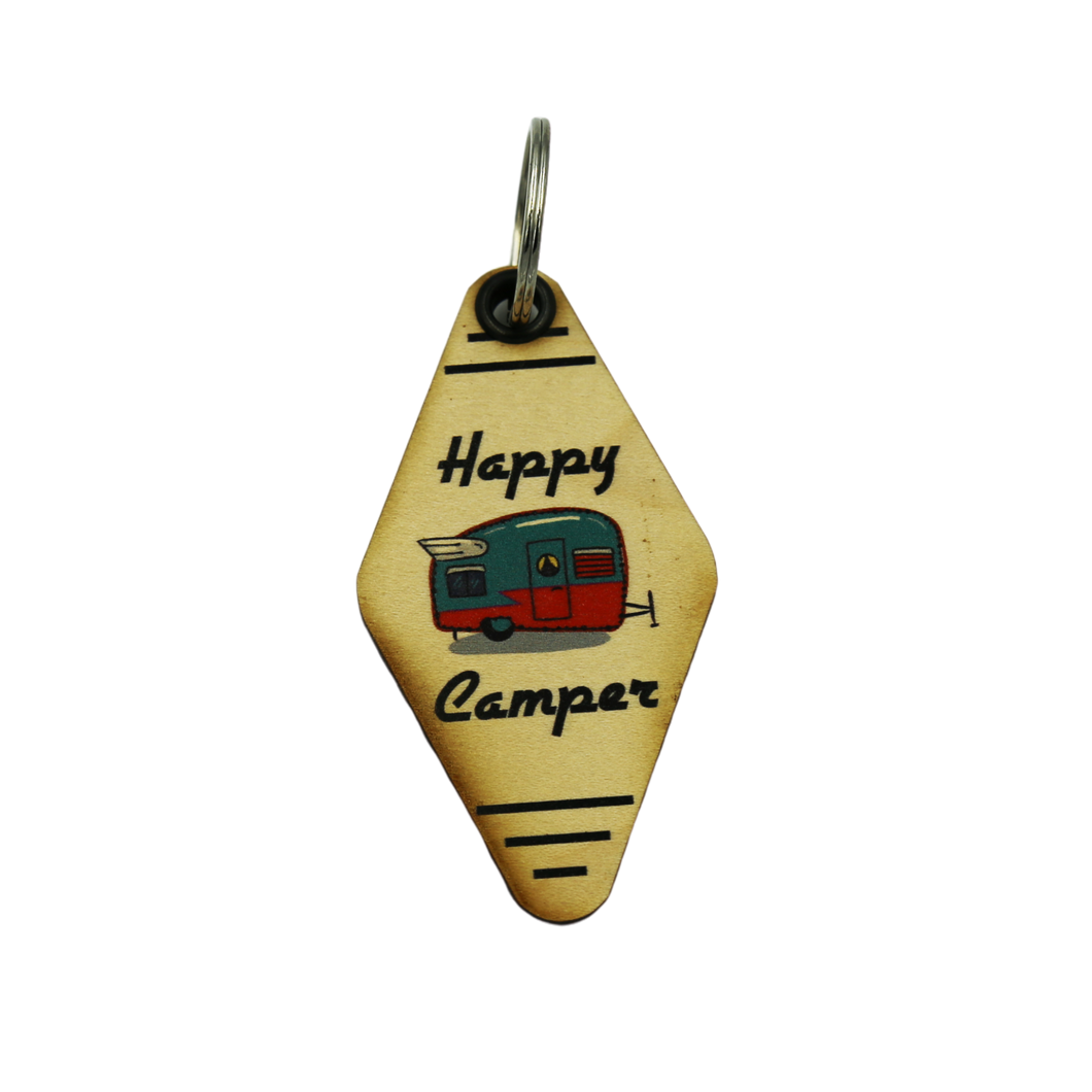 Vintage Keychains - Happy Camper