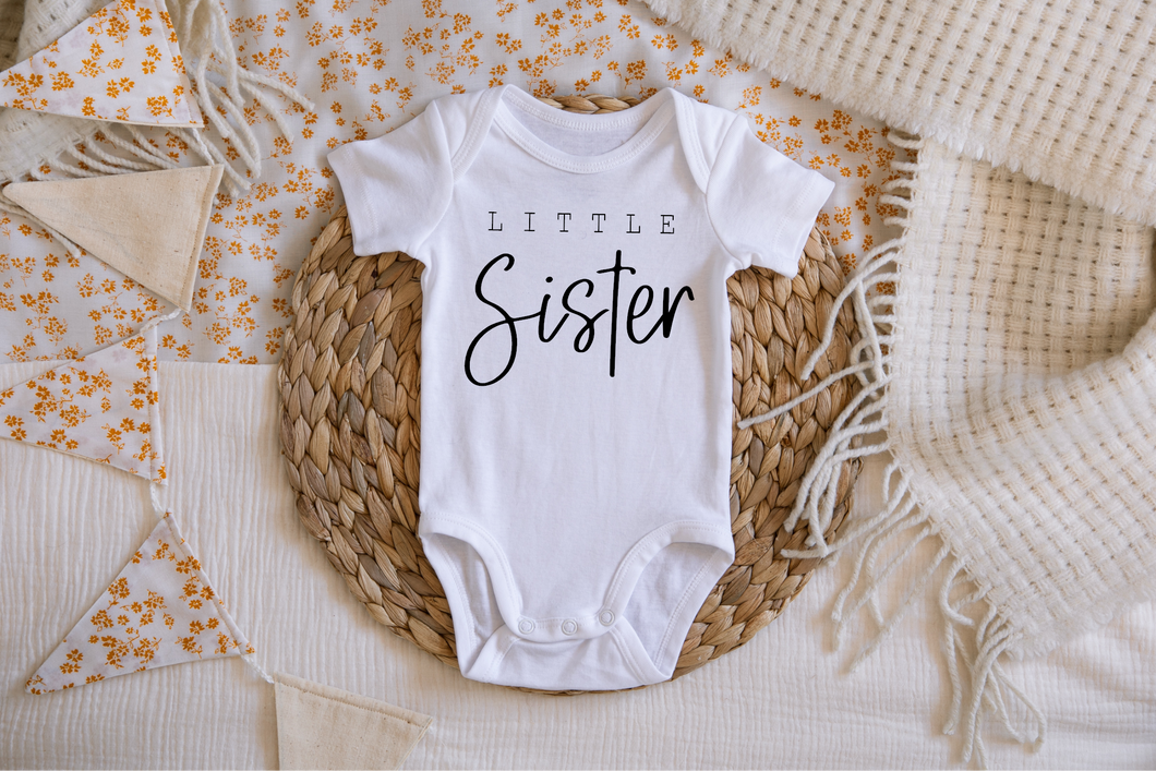 Little Sister Pregnancy & Gender Reveal Onesie