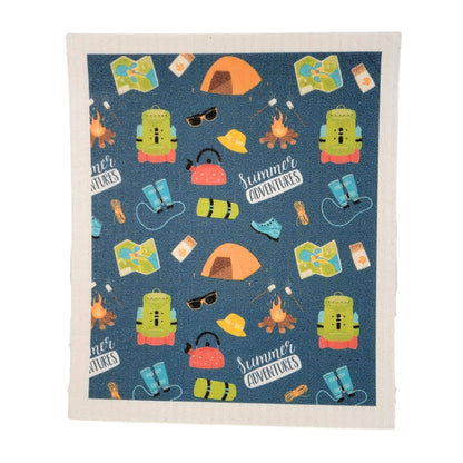 Summer Adventures Collage Swedish Dishcloths - Sponge cloth