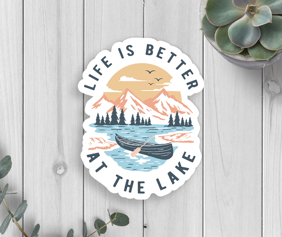Life Is Better At The Lake Vinyl Sticker