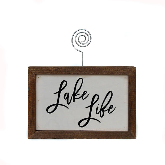 6X4 Tabletop Picture Frame Block - Lake Life