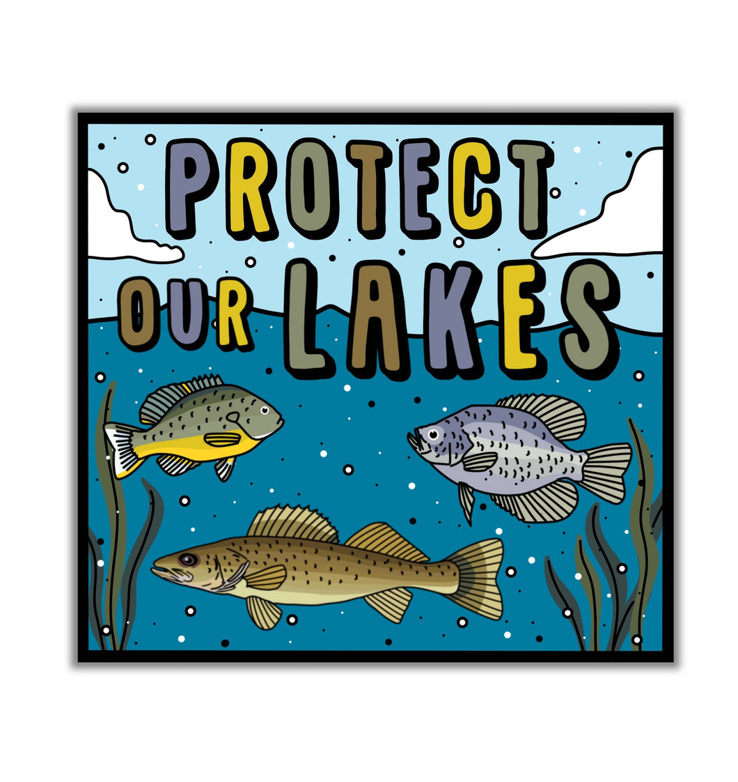 Protect Our Lakes Sticker | Fishing Sticker
