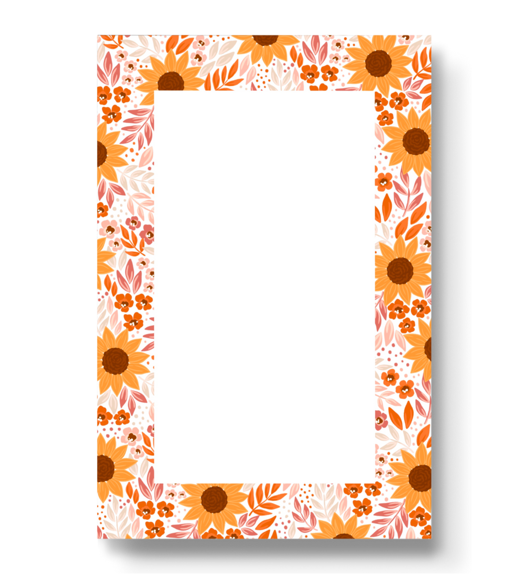 Sunflower Field Notepad, 4x6 in.