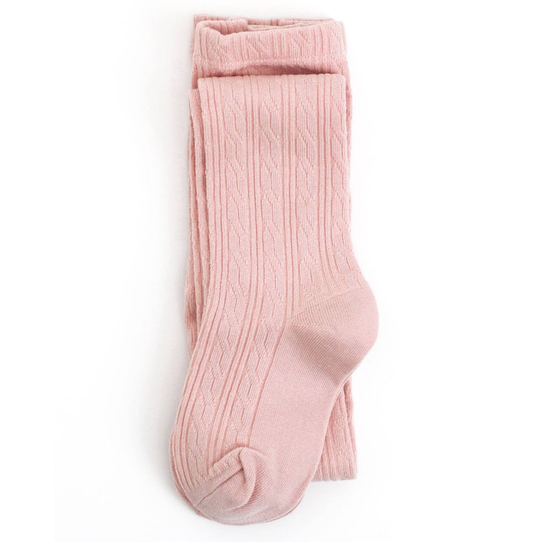 Ballet Pink Cable Knit Tights