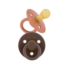 Load image into Gallery viewer, Itzy Soother™ Natural Rubber Paci Sets: Chocolate + Caramel
