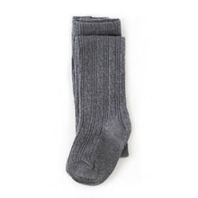 Load image into Gallery viewer, Charcoal Gray Cable Knit Tights: 3-4 YEARS
