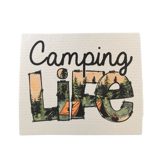 Camping Life Design Swedish Dishcloth - Summer Dish Cloth